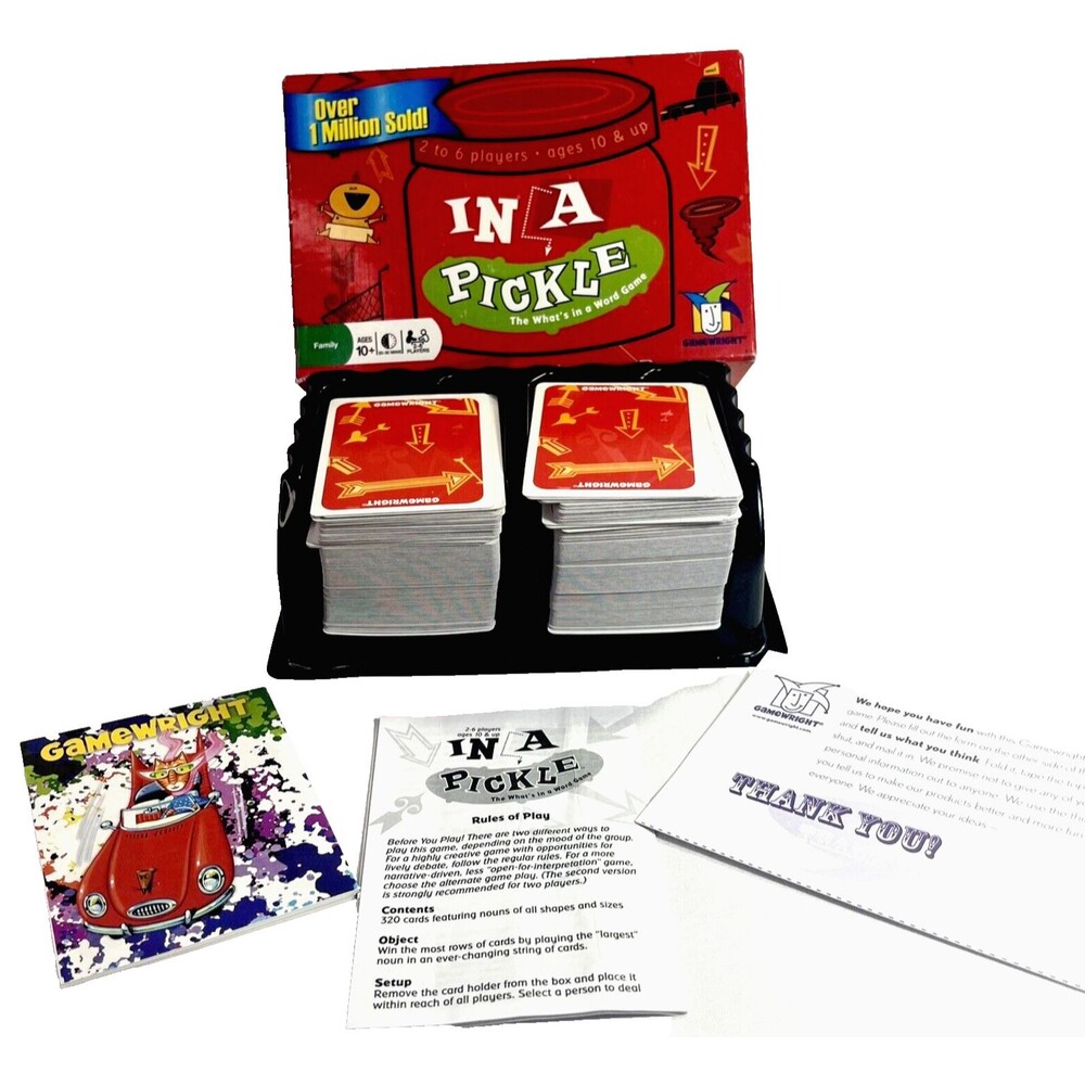 In A Pickle Game Vintage 2004 Gamewright The What's in a Word Family Game Card